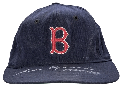 1971-1973 Luis Aparicio Game Used & Signed Boston Red Sox Hat (PSA/DNA)